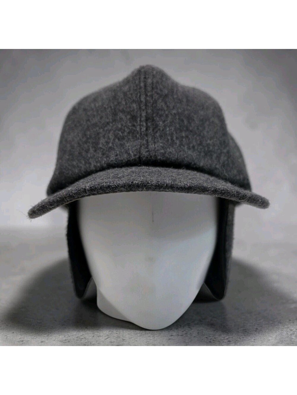 VTG USA MADE Wool Winter Blank Trucker Hat Cap Hunting Fishing